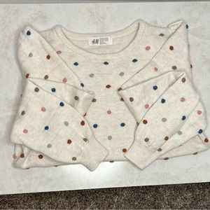 H&M Colorful Polka Dot Sweater 8/10